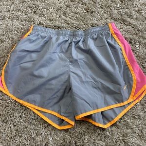 Grey, pink, orange Nike shorts